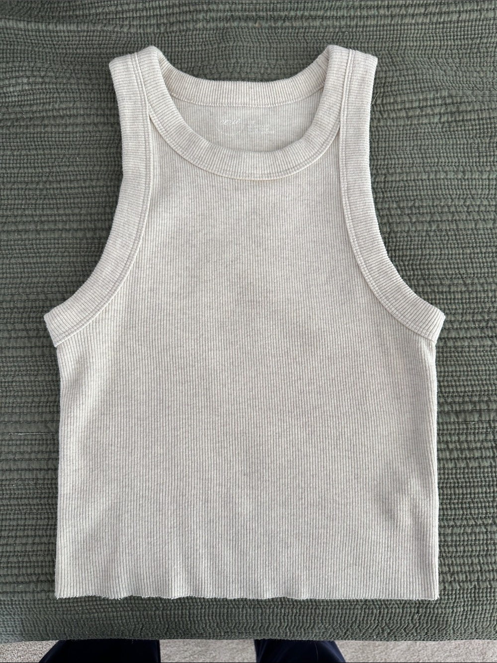 High neck aerie oatmeal beige tank